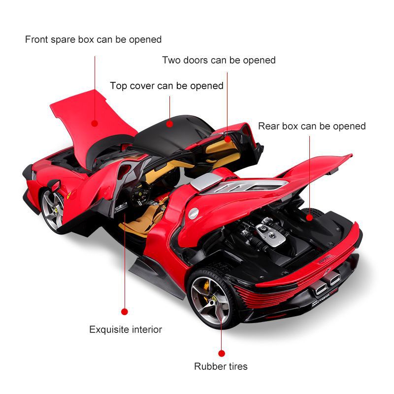 Fine limited edition 1:18 SP3 499P simulation alloy sports car model