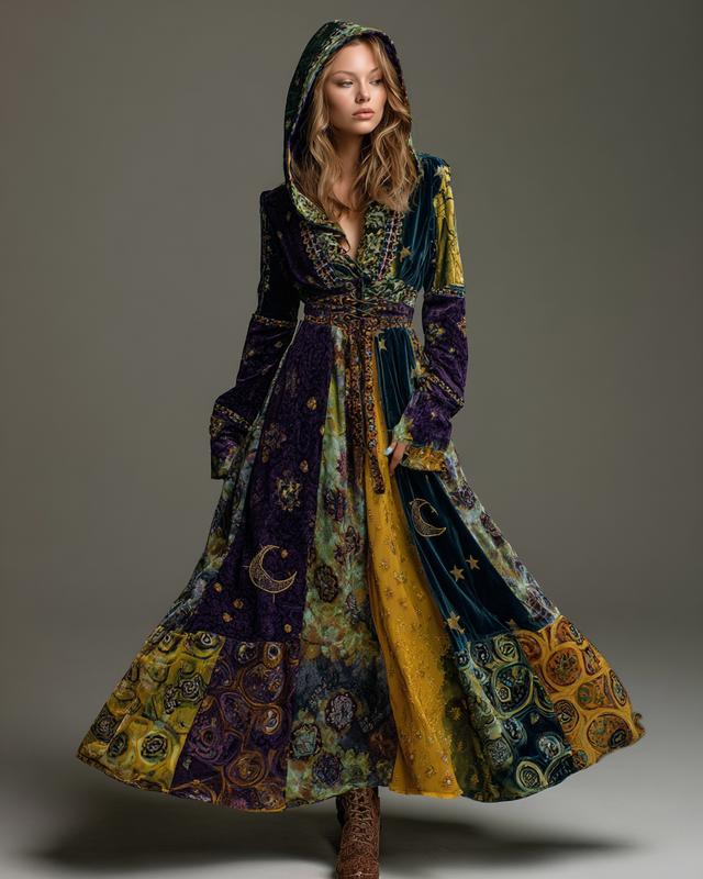 Women's Velvet Slim-Fit Long Dress  95b8