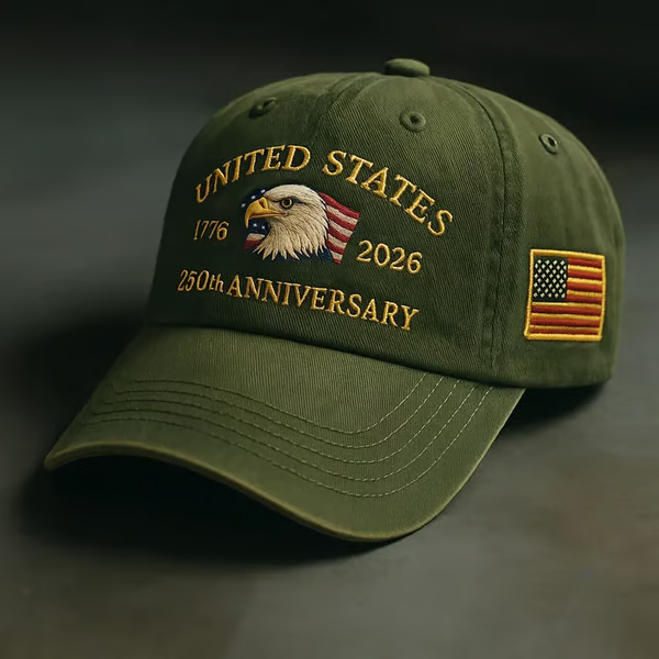🔥Eagle & Liberty – United States 250th Anniversary Embroidered Hat✨(Breathable & Lightweight Comfort & Unisex Fit)