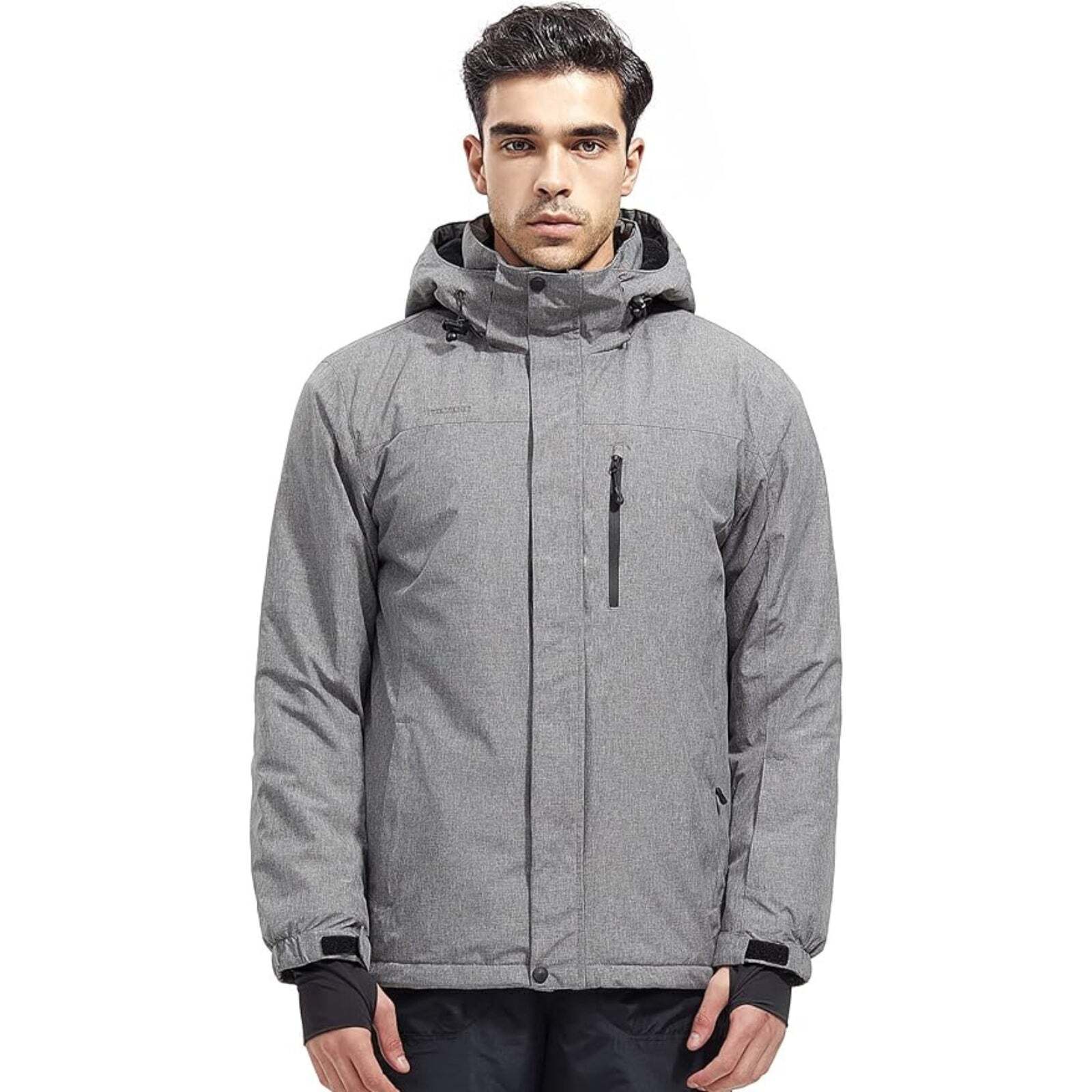 WHALE Men's Waterproof Warm Fleece Lined Ski Jacket