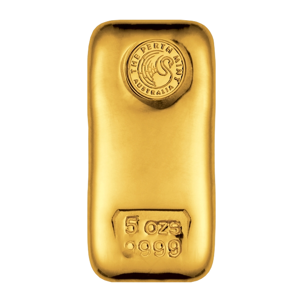 5oz Perth Mint 5oz Gold Cast Bar