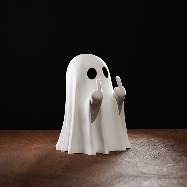 👻Unfriendly Ghost 3D Printed Middle finger  9ec2