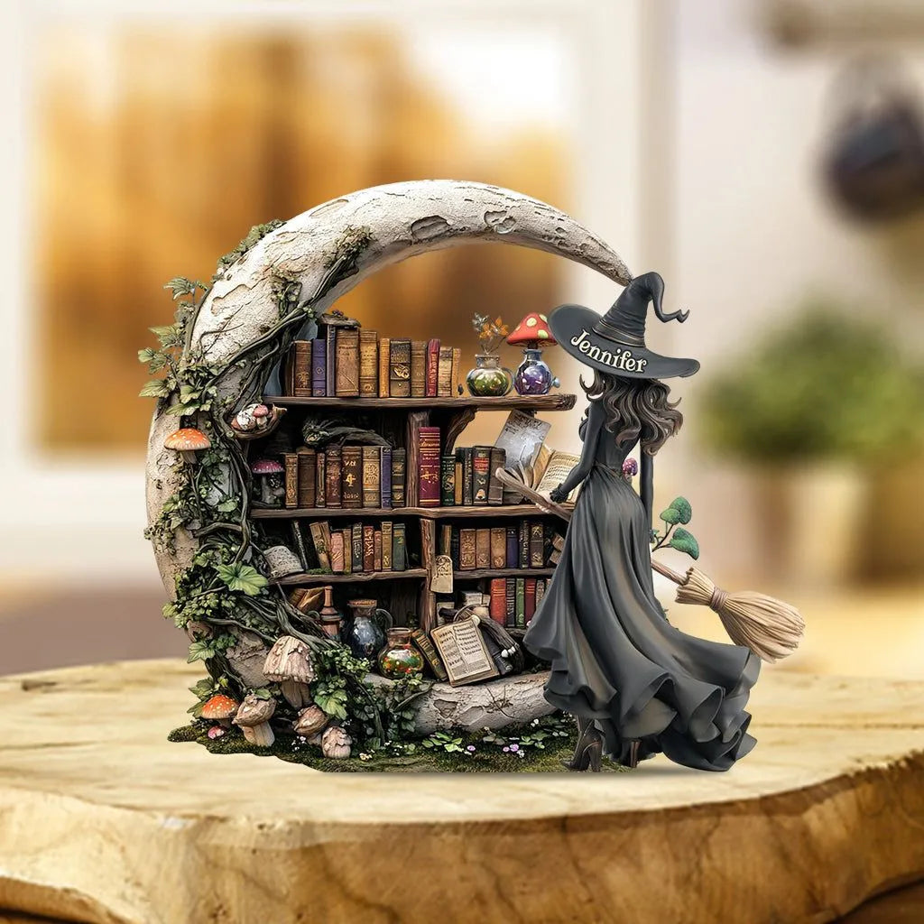 Beautiful Witch - Custom Witch Custom Shape Acrylic Plaque e32a