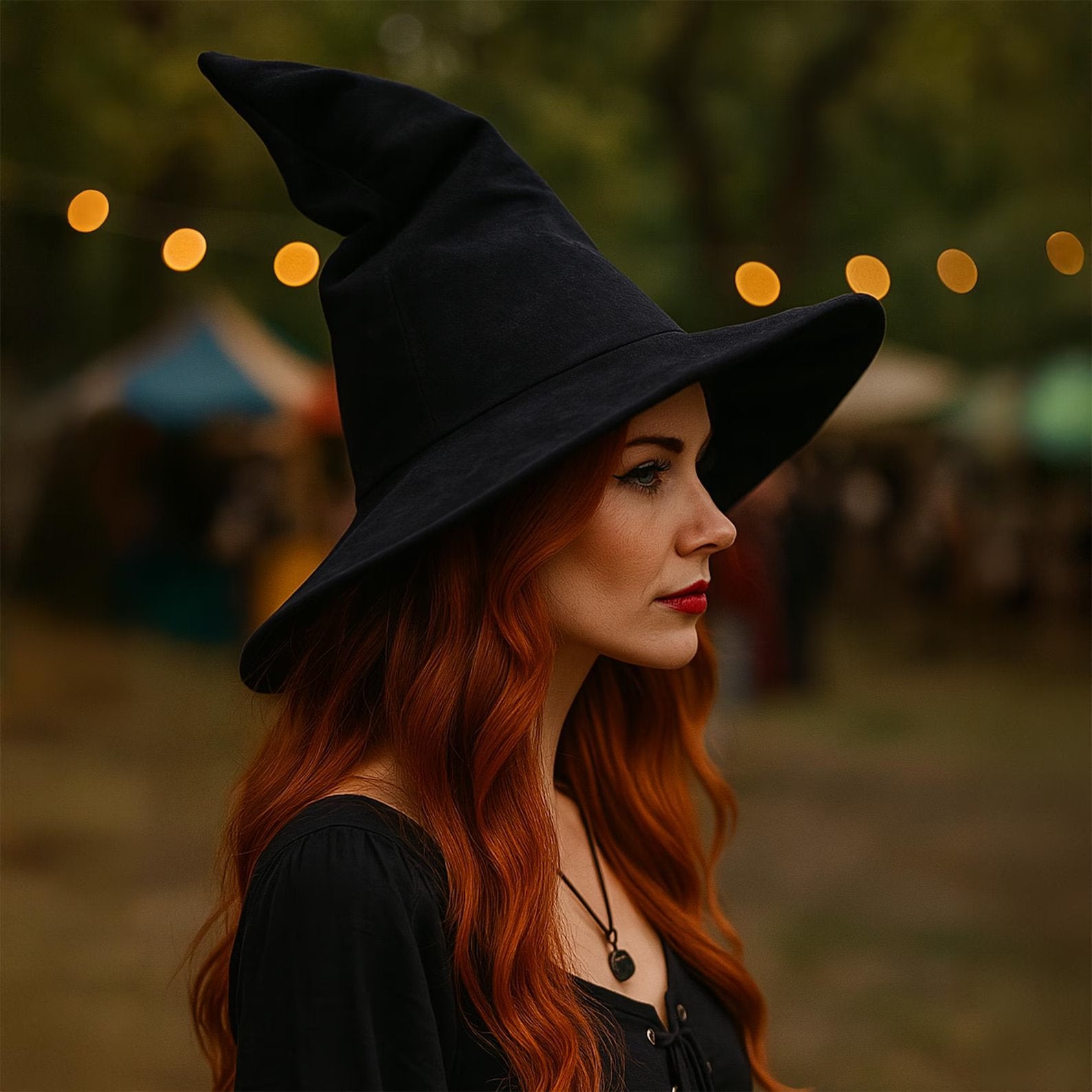 Halloween Elegant Gothic Witch Hat  3d22
