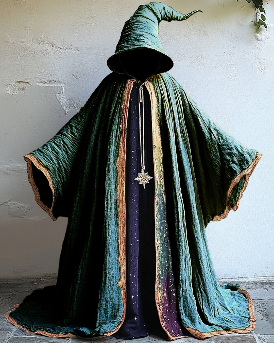 Spliced rainbow tie-dye white magic cloak  f212