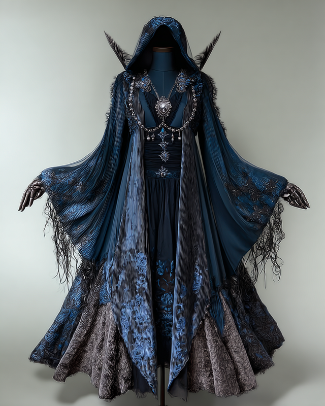 Fashion Patchwork Contrast Color Cape 3217