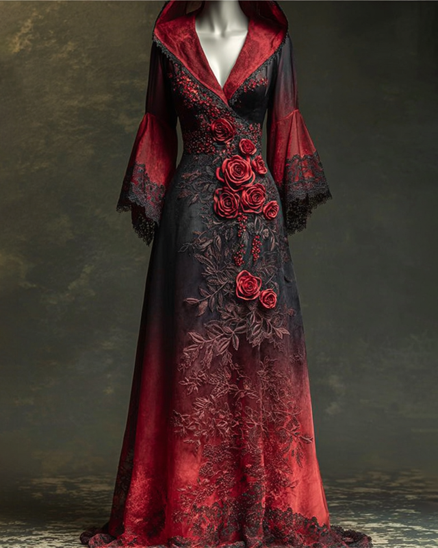 Halloween Themed Irregular Lace Patchwork Hooded Dress 27b2