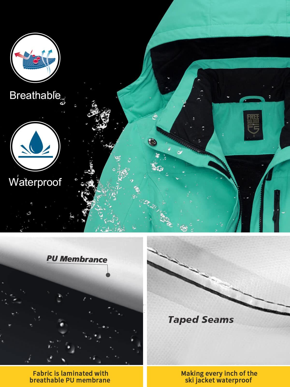 ETHEREAL Women's Waterproof Ski Snow Jacket