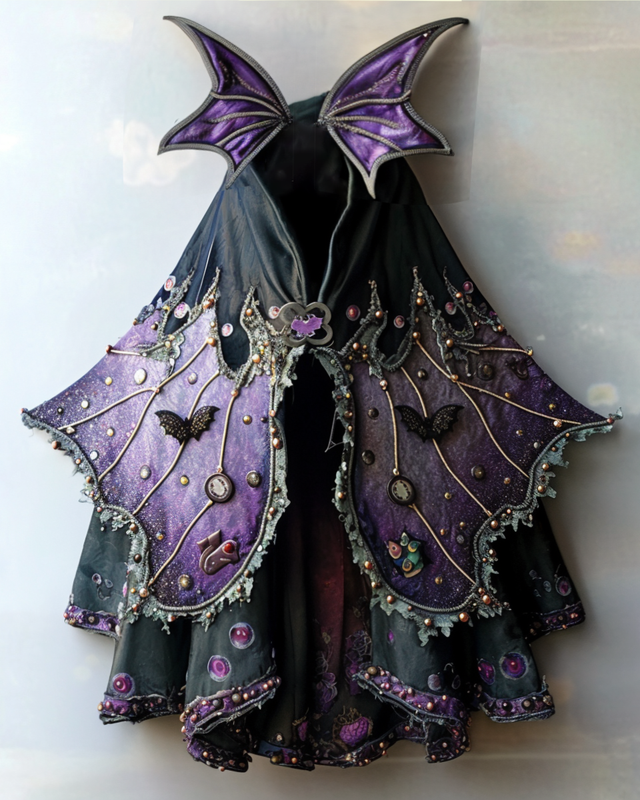 Women's Halloween Bat Cape Coat 3c3d