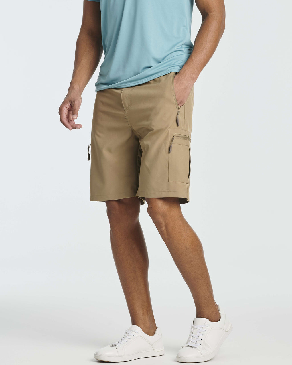 2 & 3 Pack: Men's Hiking Cargo Shorts Fishing Outdoor Tactical Travel Camping Casual Golf 5 Zipper Pockets