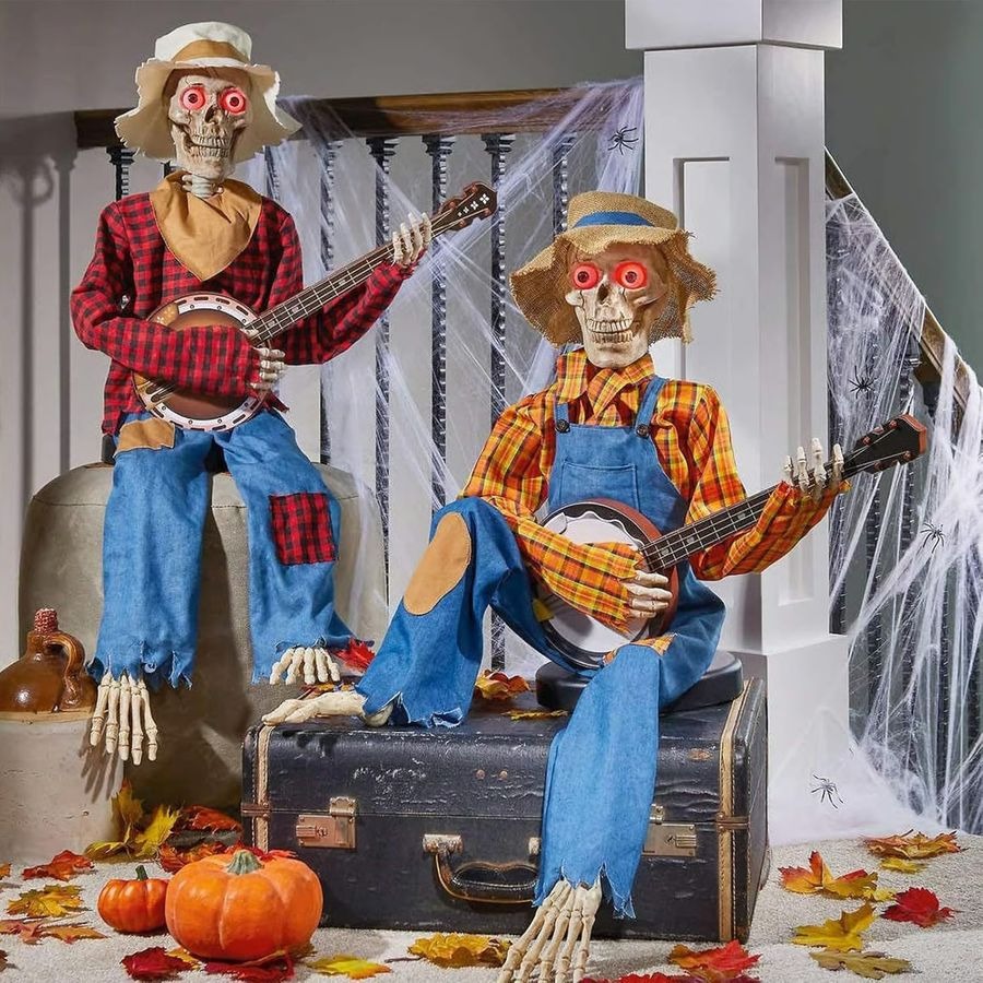 🔥Halloween Pre Sale 49% OFF – 💀Funny Animated Dueling Banjo Skeletons